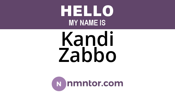 Kandi Zabbo