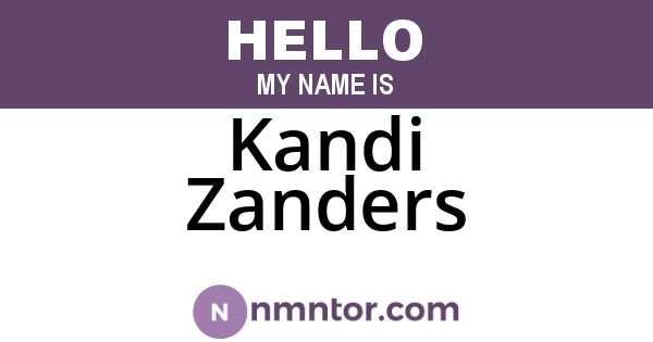 Kandi Zanders