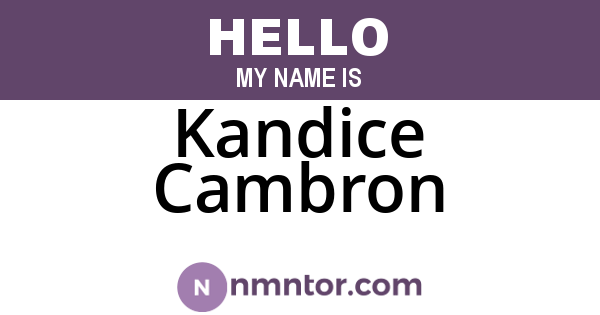 Kandice Cambron