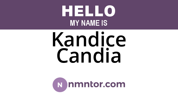 Kandice Candia