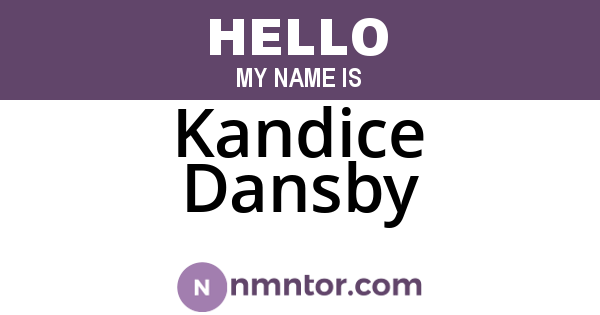 Kandice Dansby