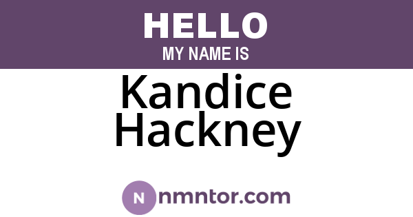 Kandice Hackney