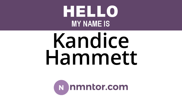 Kandice Hammett