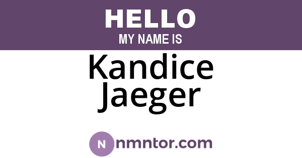 Kandice Jaeger
