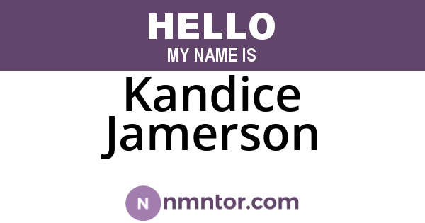 Kandice Jamerson