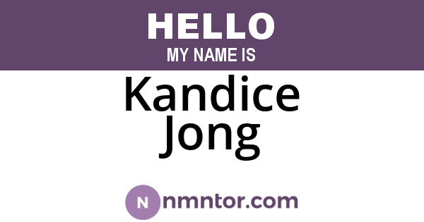 Kandice Jong