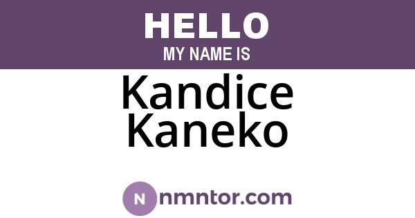 Kandice Kaneko