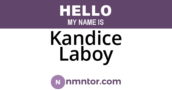 Kandice Laboy