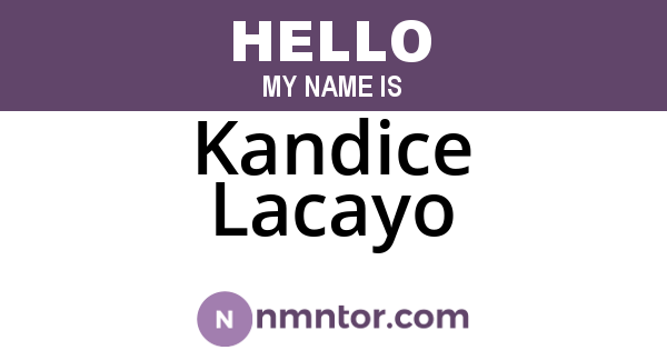 Kandice Lacayo