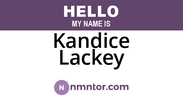 Kandice Lackey