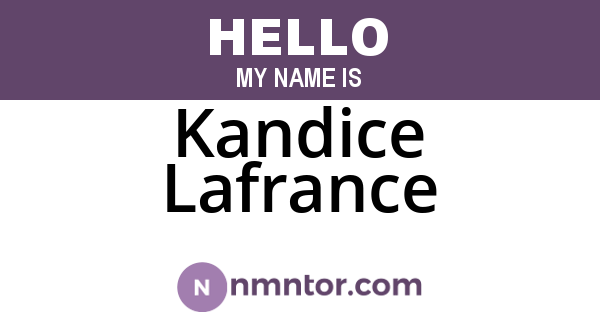 Kandice Lafrance