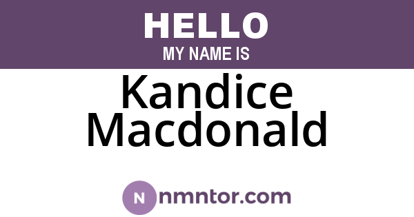 Kandice Macdonald