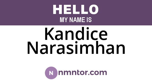 Kandice Narasimhan