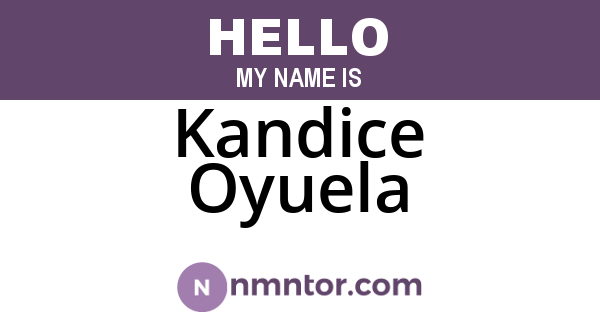 Kandice Oyuela