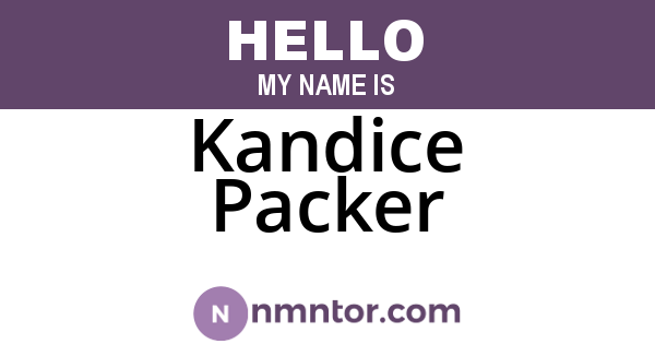 Kandice Packer