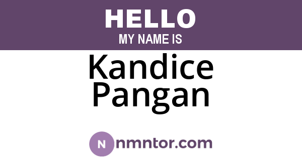 Kandice Pangan