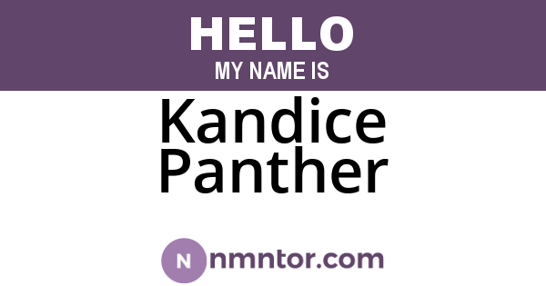 Kandice Panther