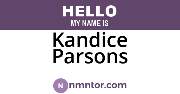 Kandice Parsons