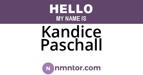 Kandice Paschall