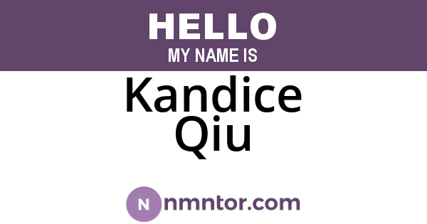Kandice Qiu