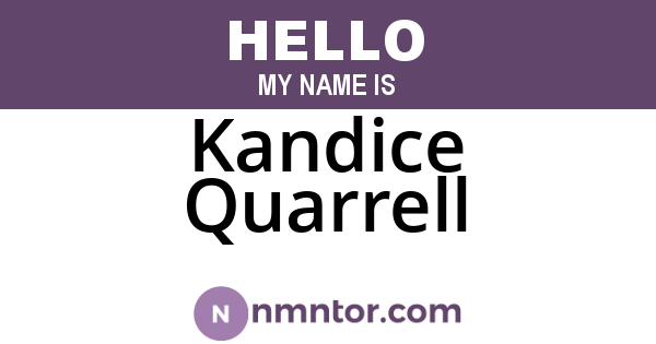 Kandice Quarrell
