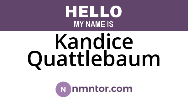Kandice Quattlebaum