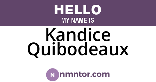 Kandice Quibodeaux