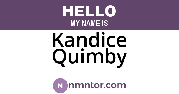 Kandice Quimby