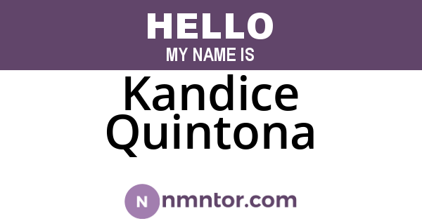 Kandice Quintona