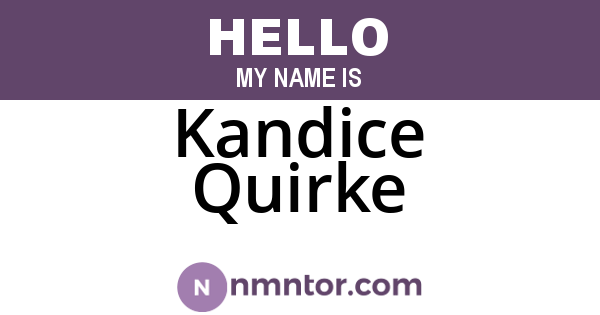 Kandice Quirke