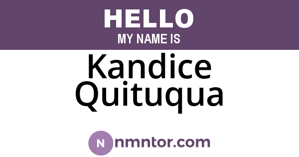 Kandice Quituqua