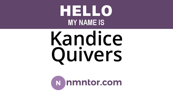 Kandice Quivers