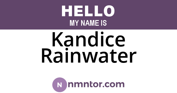 Kandice Rainwater