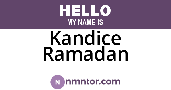 Kandice Ramadan
