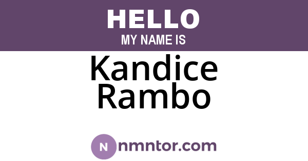 Kandice Rambo