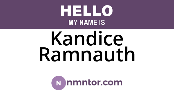 Kandice Ramnauth