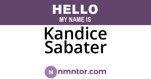 Kandice Sabater