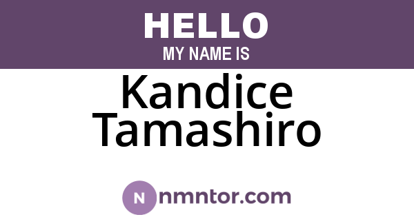 Kandice Tamashiro