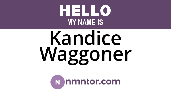 Kandice Waggoner