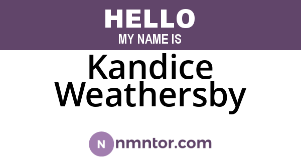 Kandice Weathersby