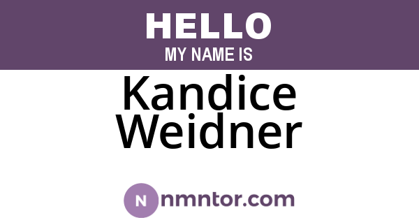 Kandice Weidner