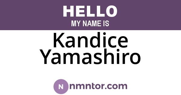 Kandice Yamashiro