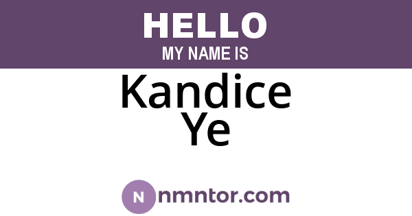 Kandice Ye