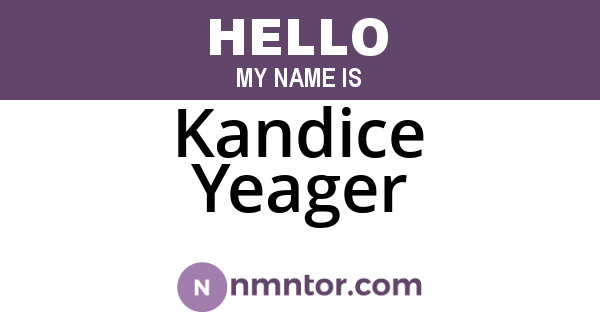 Kandice Yeager