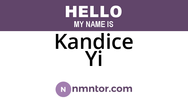 Kandice Yi
