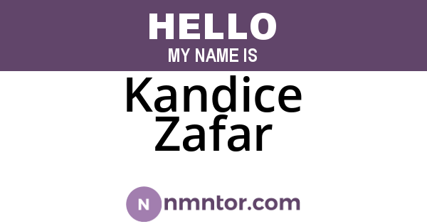 Kandice Zafar