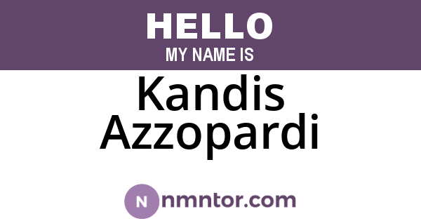 Kandis Azzopardi