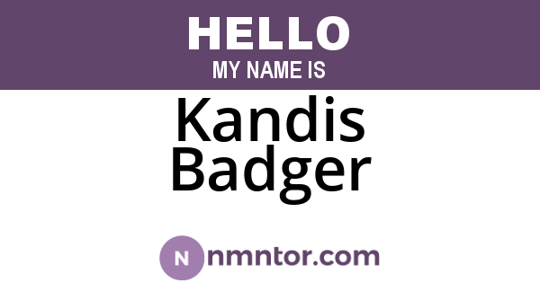 Kandis Badger