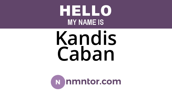 Kandis Caban