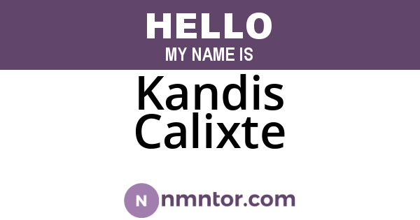 Kandis Calixte